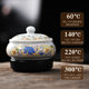 Electronic aromatherapy stove with timed temperature adjustment and digital display and comes with a copper incense dish