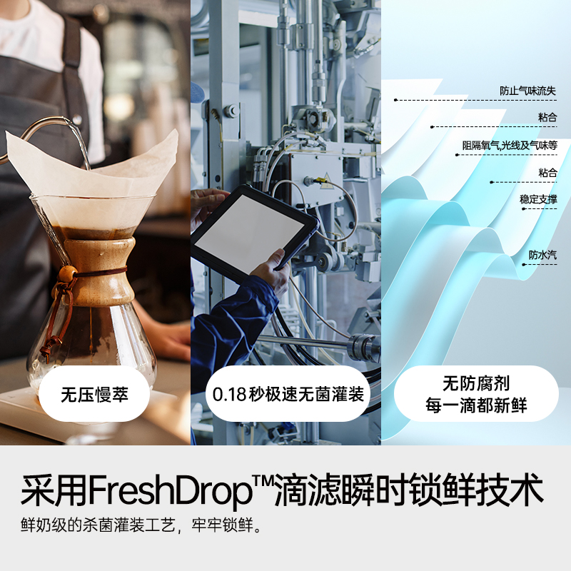 连咖啡瞬时锁鲜滴滤咖啡纯黑咖啡液利乐包20ml*10袋*4盒0糖0脂