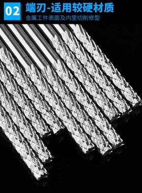 加长磨头高速钢旋转锉木工铣刀钻头软金属铝材打磨工具电钻内磨头