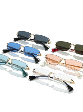 日本george melis新款无框时尚太阳镜 欧美个性小框ins嘻哈小众