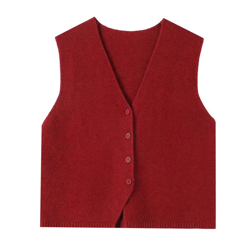 炽岩商贸新年红国风新中式女马甲外穿背心秋冬款外穿毛衣外搭上衣,淘宝优惠券,粉丝福利购,淘宝优惠卷