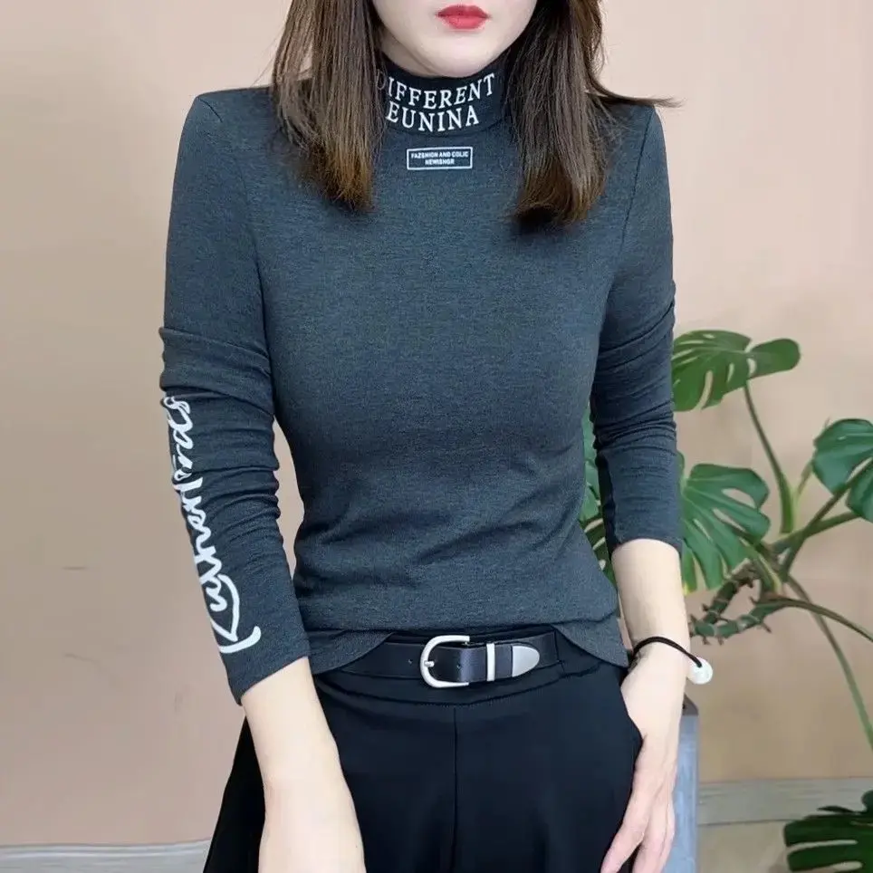 撒猫SAMAO品质新款秋冬洋气女小衫高领时尚打底印花长袖上衣修身,淘宝优惠券,粉丝福利购,淘宝优惠卷