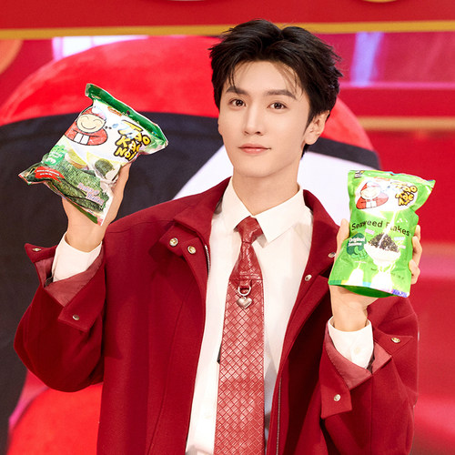 陈哲远代言TaoKaeNoi老板仔旗舰店泰国进口海苔零食袋装28g*6包 - 图0