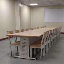 Steel Wood Reading Desk Library Chair Reading Room Table And Chairs Combination Reading Table Steel Bookcase School Training Table