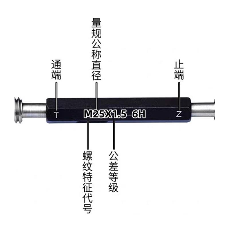 螺纹塞规M19M20M30M34M45M67M80x1.5牙规通止塞规量规检具6H环规-图3