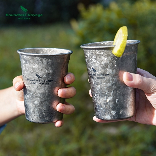 Biyi Pure Titanium Crystal Cup Outdoor Single -Layer Beer Glass Portable Water Cup Prink Cup Легкая кофейная чашка