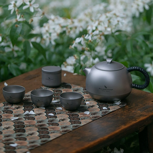 Дорожный чайный сервиз для путешествий, чай, заварочный чайник, портативная чайная чашка для кемпинга, комплект