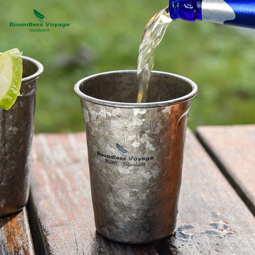 Biyi Pure Titanium Crystal Cup Outdoor Single -Layer Beer Glass Portable Water Cup Prink Cup Легкая кофейная чашка