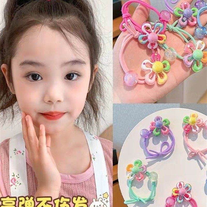 儿童可爱彩色花朵皮筋扎头发不伤发小女孩头绳2026新款高弹力发圈,淘宝优惠券,粉丝福利购,淘宝优惠卷
