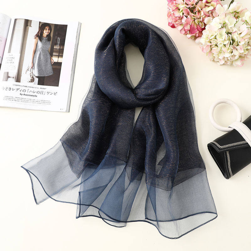 韩版真丝丝巾欧根纱桑蚕丝长款女冬款网红围巾礼服披肩学生秋纱巾,淘宝优惠券,粉丝福利购,淘宝优惠卷