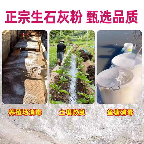 种菜生石灰粉水质净化杀虫驱虫剂干燥剂改善水质改良土壤防霉防病 - 图2