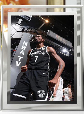NBA杜兰特水晶玻璃摆台相框摆件