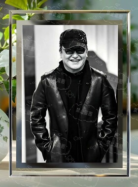 刘欢老师水晶玻璃摆台相框摆件