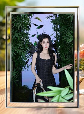 王楚然周边水晶玻璃相框定制摆台