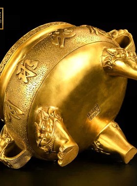 速发黄铜香炉香炉全铜家用供供供佛三内烧香炉奉财神上香室足铜炉