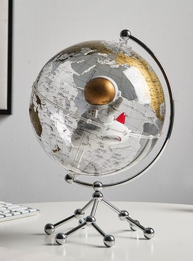 速发透明地球仪立体悬浮电视酒柜装饰品摆件轻奢高客办公室档厅家
