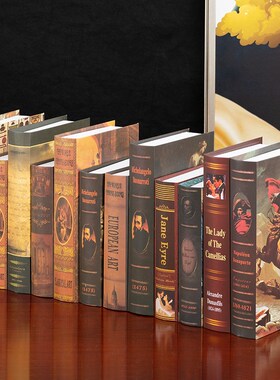 速发欧式复古怀旧假书书摆件创意品饰道具模型饰咖啡厅客厅装书书