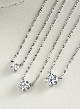 925纯银闪光鼻屎钻项链女轻奢精致不掉色轻奢高级百搭锆石锁骨链