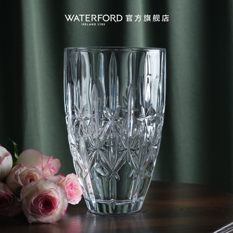 WATERFORD侯爵闪耀水晶花瓶创意摆件轻奢高级乔迁礼物z-图1