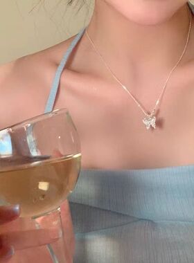 清冷感新中式蝴蝶项链女配饰轻奢小众国风锁骨链颈链