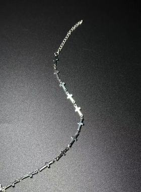 Vintage古著 Fanxiya Bracelet十字架拼接链条手链嘻哈哥特风手饰