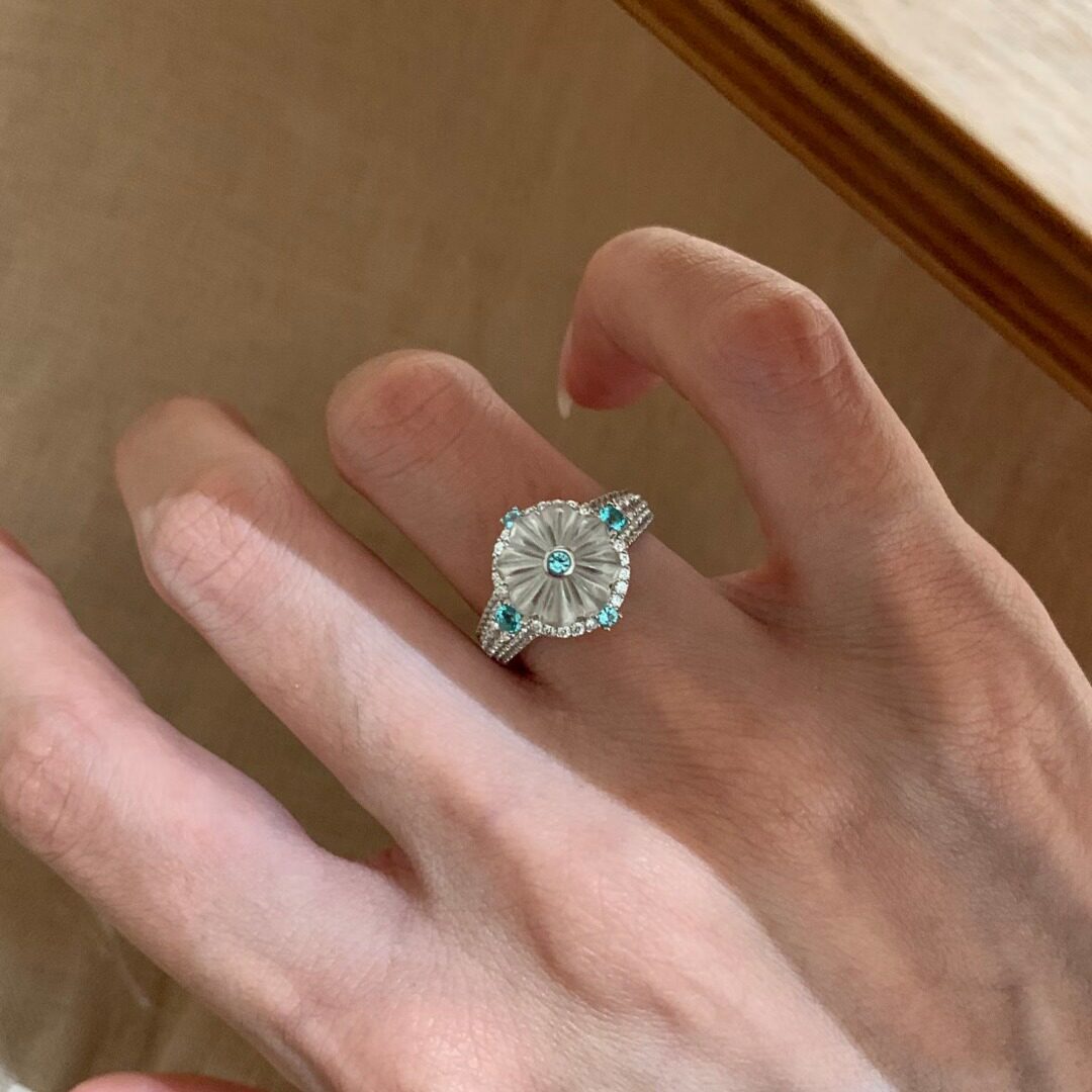 Cool and sparkling pumpkin ring for women, exquisite and beautiful ring, niche design, high-end 2026 new hand jewelry