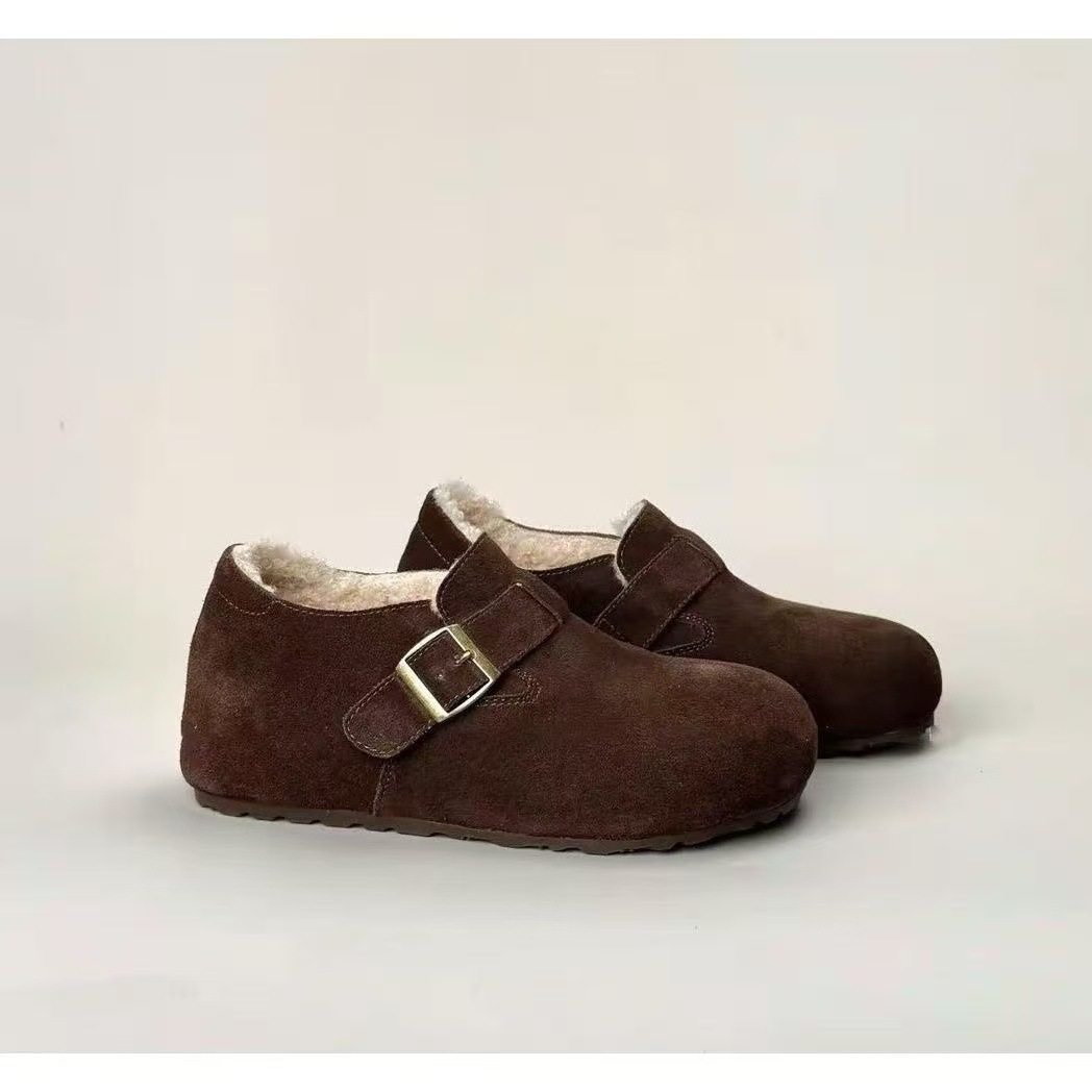 厚底加绒全包勃肯毛毛鞋女款2025冬季新款博肯豆豆棉鞋雪地靴单鞋,淘宝优惠券,粉丝福利购,淘宝优惠卷