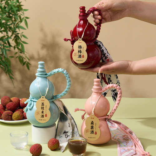 正宗桂花米酒江西米酒果酒12.5度微醺米酒网红葫芦瓶果味米酒清酒 - 图2