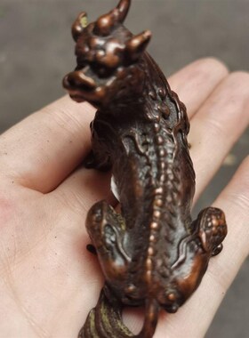 速发铜合金装饰品谛听兽礼品客厅地藏王山神办公室摆件开业镇坐骑