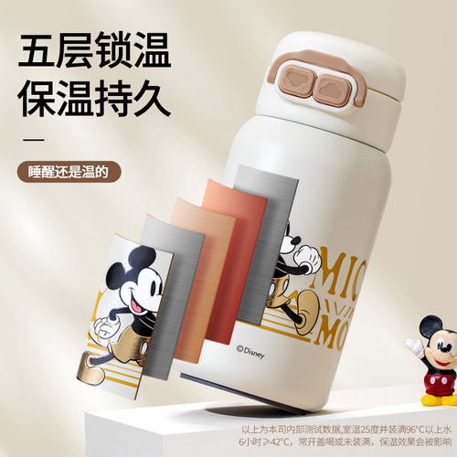 迪士尼儿童保温杯316食品级男孩2026新款水壶女上学专用吸管水杯 - 图2