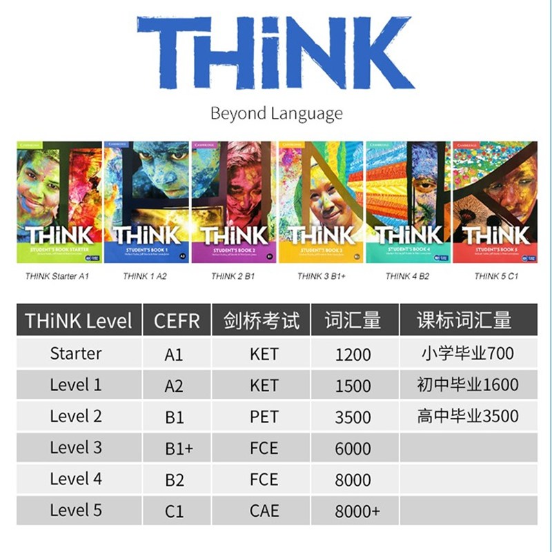 【巴布阅读】原版剑桥think第二版think教材剑桥少儿中小学英语cambridge think starter 12345KET/PET考试教辅 - 图1