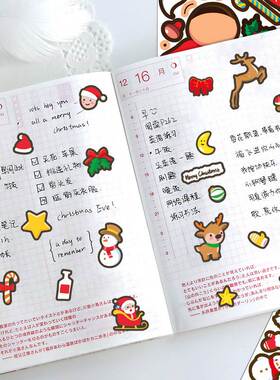 Cartoon Christmas DIY stickers Santa Claus snowman stickers