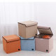 Household simple storage box, cover fabric cotton and linen storage box, toys, clothes, snacks, home storage and organization box