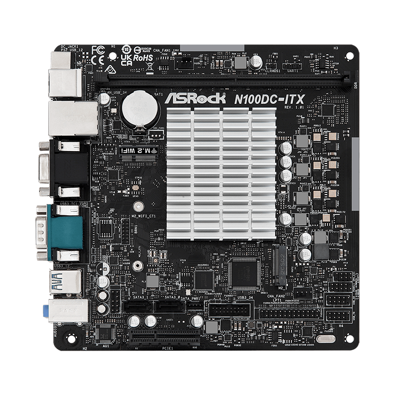 ASROCK/华擎 N100DC-ITX集成N100CPU迷你主机四核处理器nas主板-图1