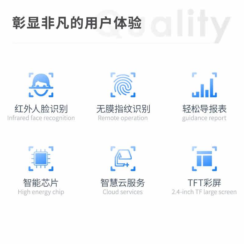 Deli 13888CS face fingerprint smart cloud attendance machine employee work clock-in machine contactless