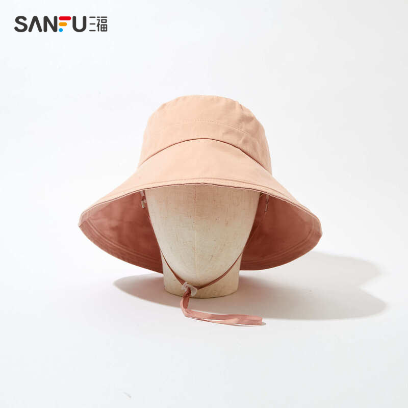 三福2022新款夏季淑女简约防晒帽子 sanfu服饰帽子