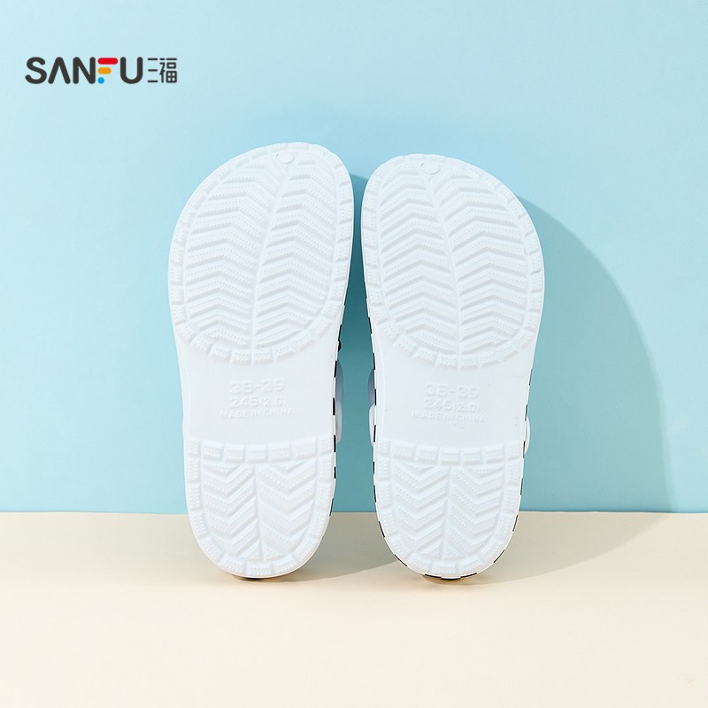 Sanfu Pingu Women's Croc Shoes Cute Decorative Daily Use Home Slippers 858697