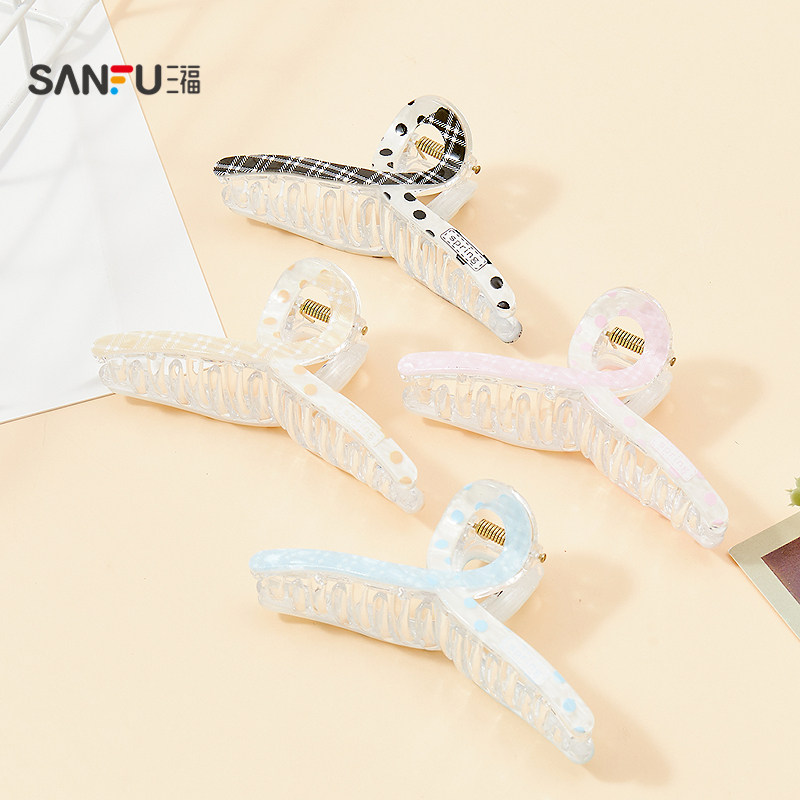 Sanfu grab clip plate solid color grab clip versatile daily personalized hair accessories headwear accessories hair clip shark clip 842495