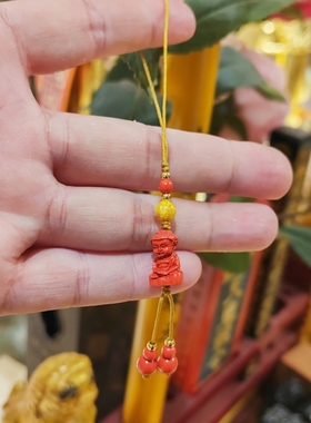 朱砂宝宝佛吊坠手机链