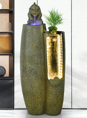 简约循环流水喷泉客厅水系景观办公室阳台茶室风水球装饰落地摆件