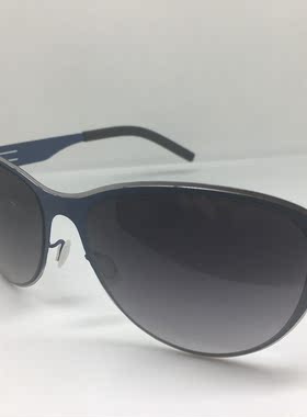 无螺丝 model Awesomazing 蓝色银色大框太阳镜墨镜
