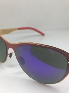 无螺丝 model Awesomazing 红色金色大框太阳镜墨镜