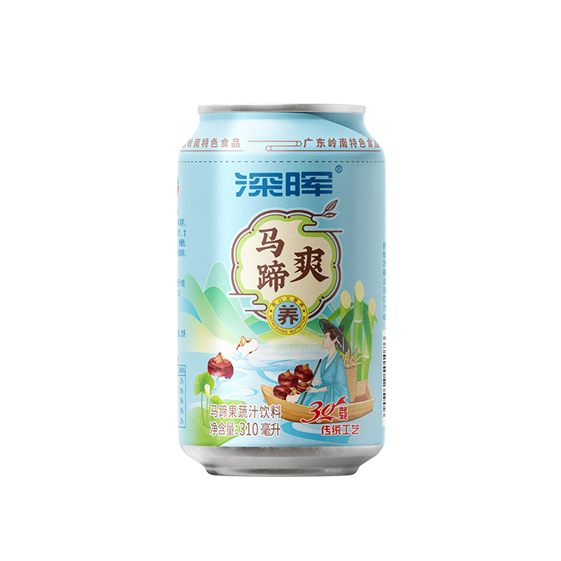 深晖马蹄爽甘蔗汁马蹄果粒果汁饮料310ml*12罐荸荠果肉茅根竹蔗水 - 图3