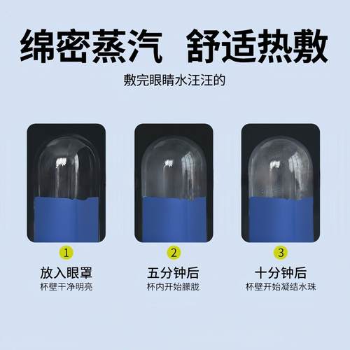 叶黄素蒸汽眼罩缓解眼疲劳热敷睡觉遮光男女学生睡眠护眼发热眼贴 - 图3