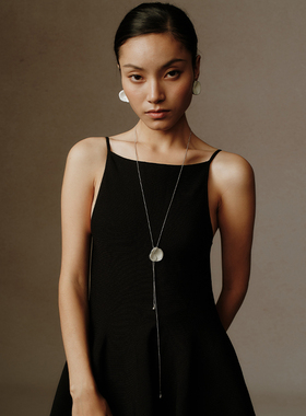 ZHAO ACAP原创设计虎刺梅白珐琅项链轻奢高级长项链小香风毛衣链