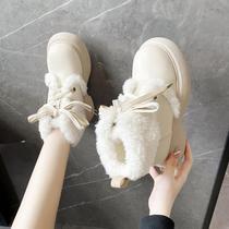 European Station Nets Red Ultra Fire Snow Boots Women Winter Plus Suede Thickened Warm Northeast Cotton Shoes Fur Integrated Cotton Boots