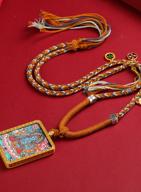 藏式项链挂坠绳唐卡吊坠五爷吊坠