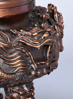 速发纯黄铜熏炉配件塔盘檀香香炉家用九龙室内净化空气仿装古饰