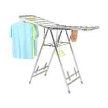  New stainless steel aerofoil clothes hanger folding balcony lift sunburn by a ladder frame free from mounting