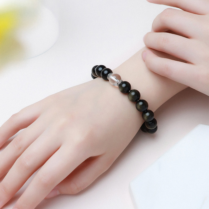 dada珠宝黑曜石手串黑发送礼串珠 dada珠宝手链